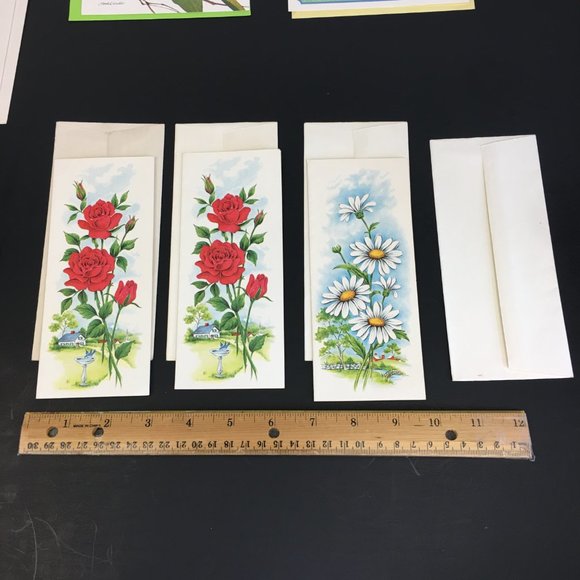 Random Lot 10 Vintage Paper Greeting Cards Unused w Extra Empty Envelopes READ - Picture 2 of 11